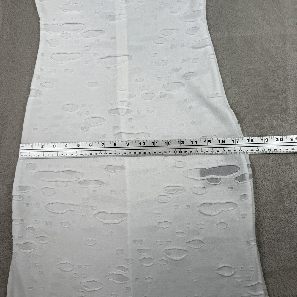 Killstar Dress Womens M White Distressed Cutout Bodycon Gothic Grunge Shredded - Picture 12 of 15